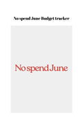 No Spend June Budget Tracker