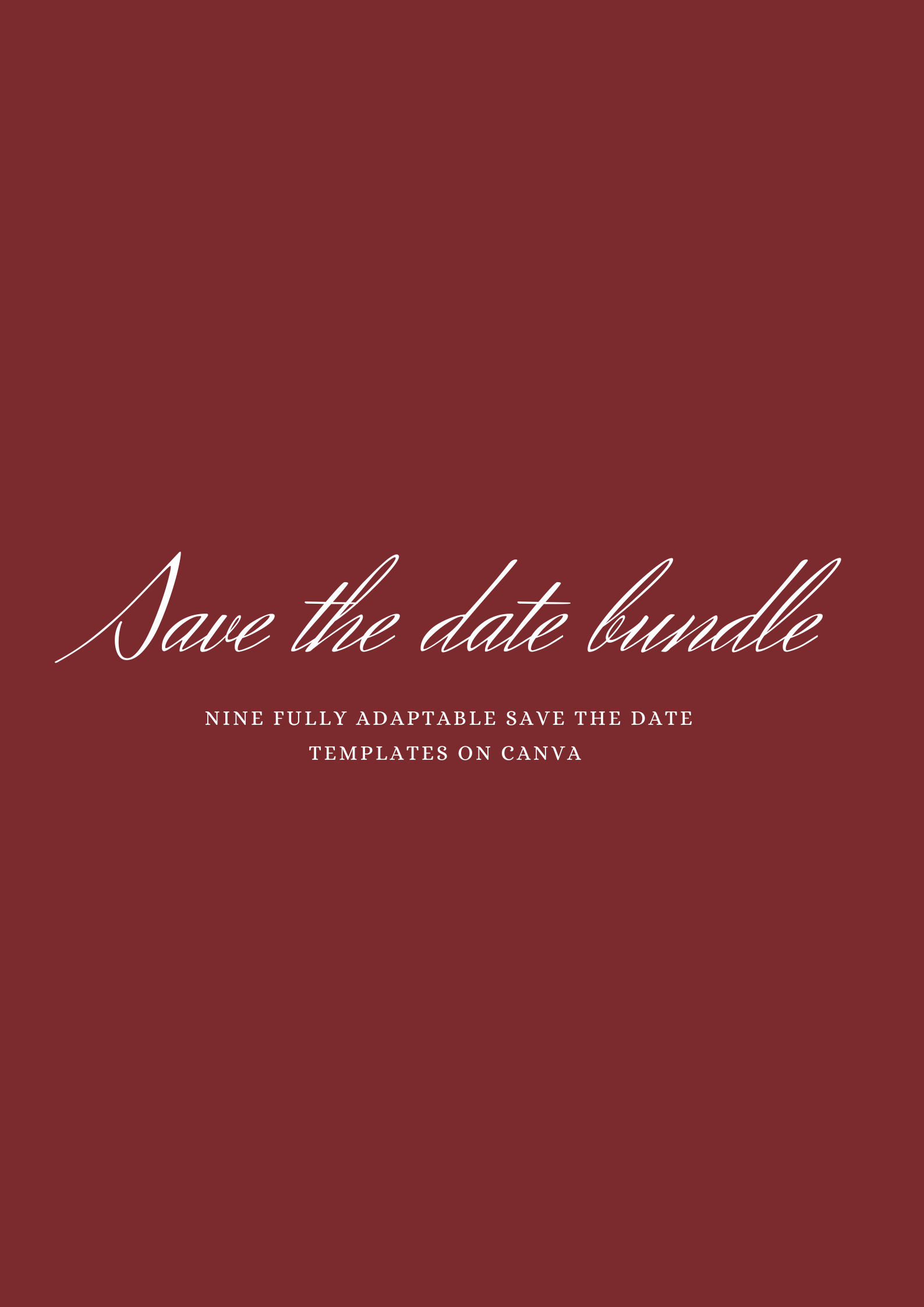 Save the Date Bundle - Nine Adaptable Designs
