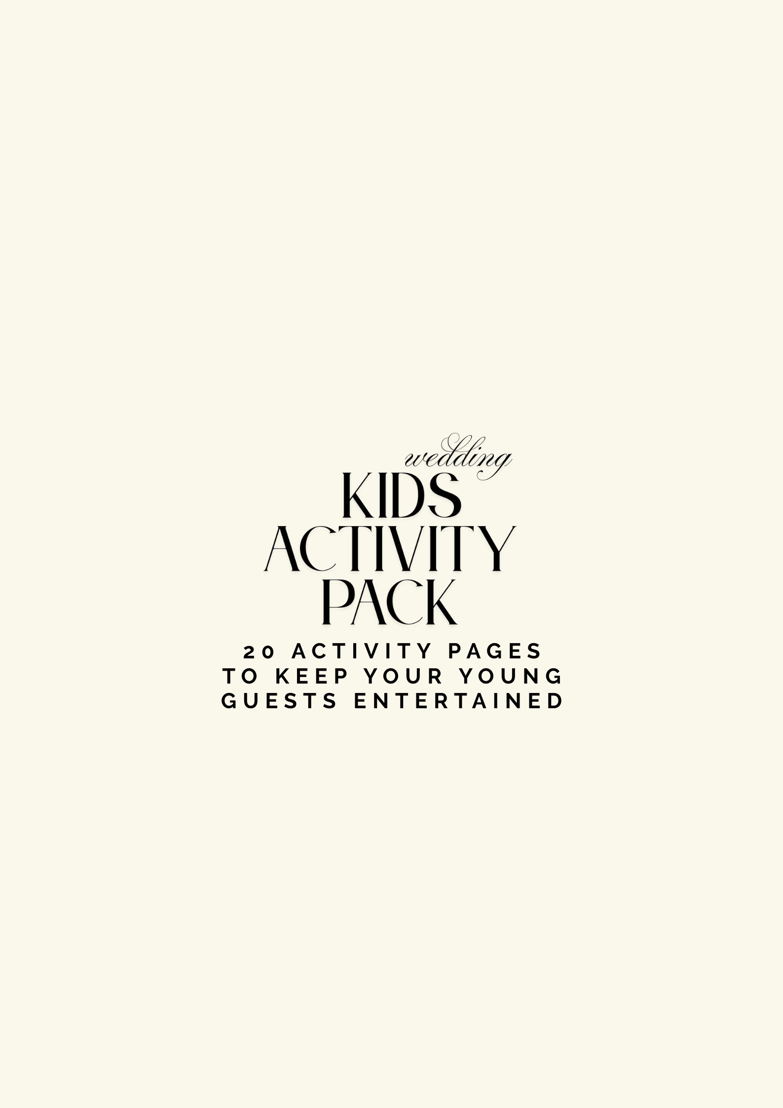 Kids Wedding Activity Pack
