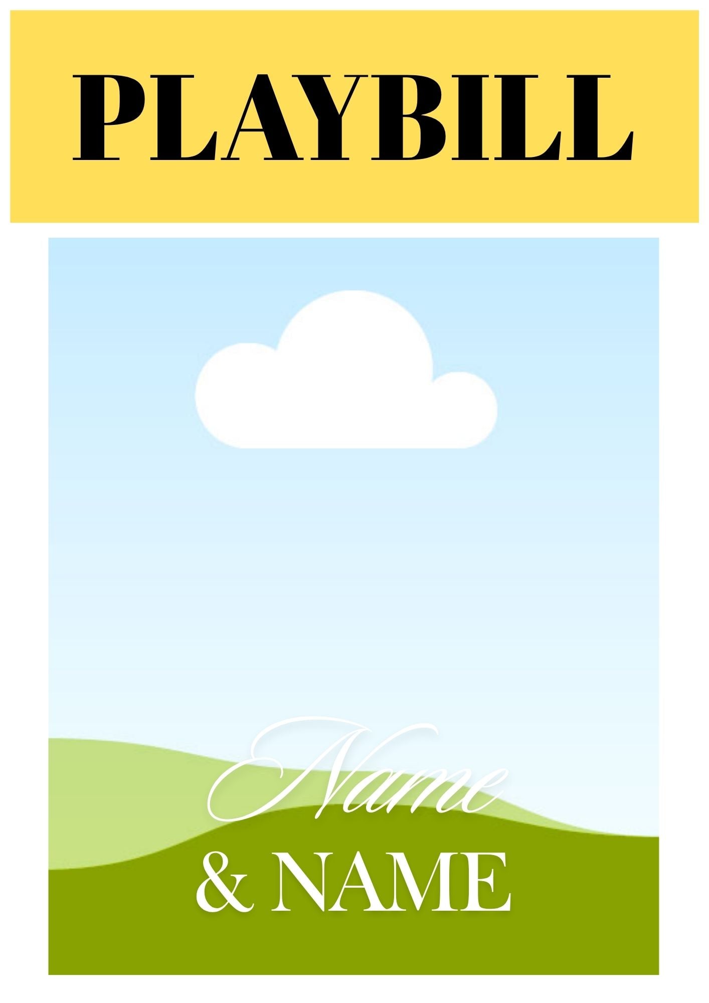 Programme Playbill - Template