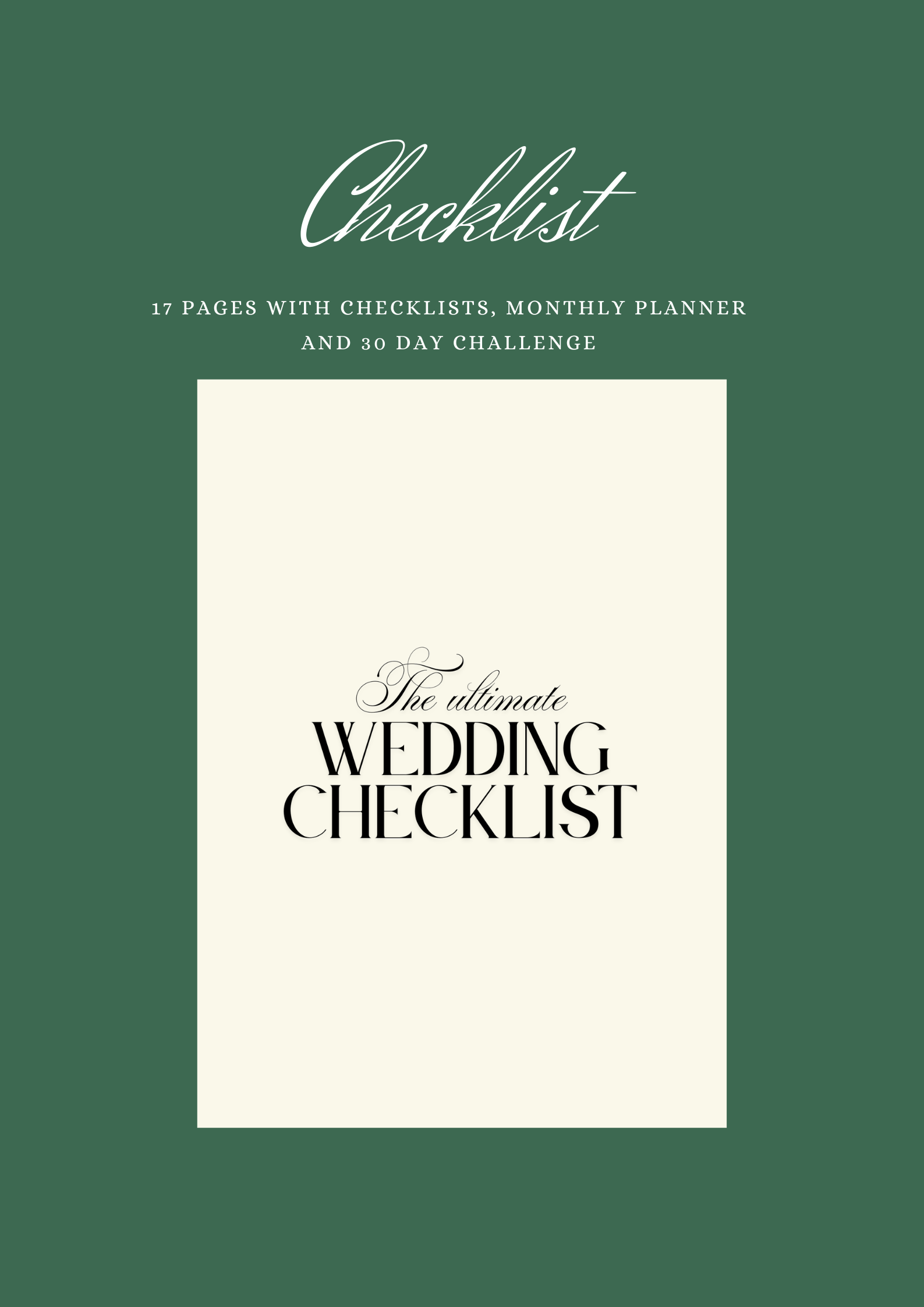 The Ultimate Wedding Checklist- Digital Download Checklist