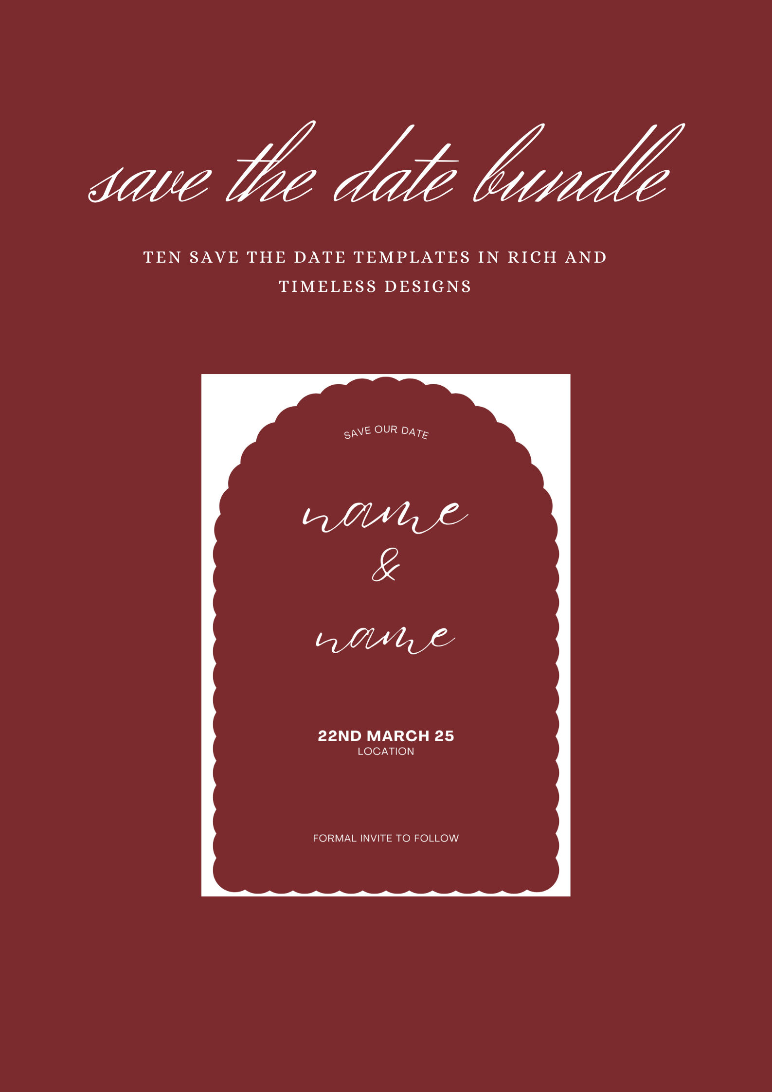 Save the Date Bundle - Nine Adaptable Designs