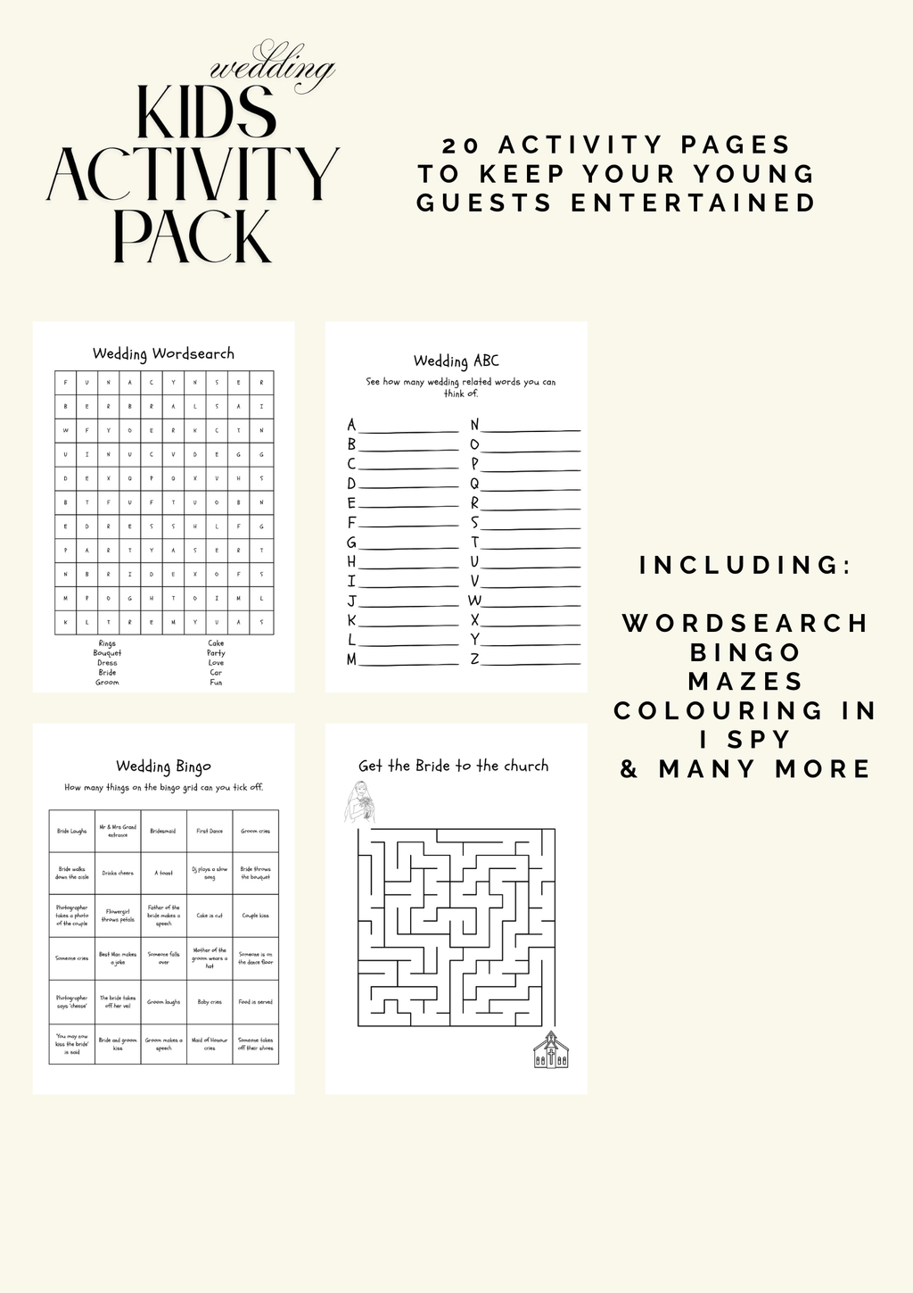 Kids Wedding Activity Pack