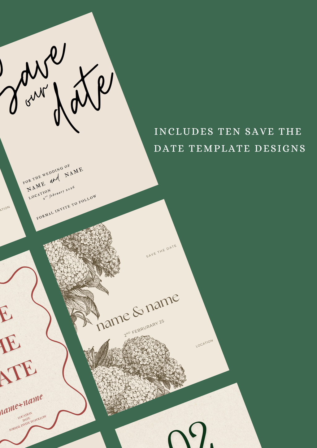 Save the Date Bundle - Ten Simple Designs