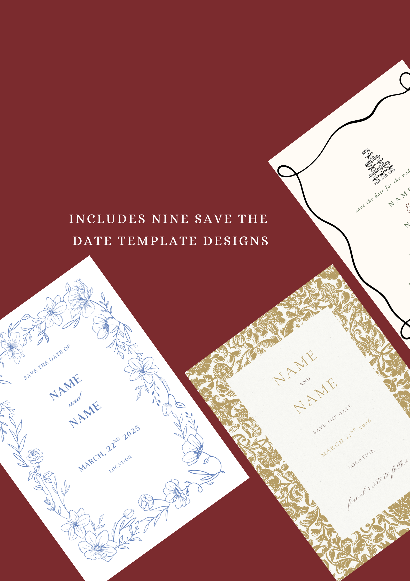 Save the Date Bundle - Nine Adaptable Designs