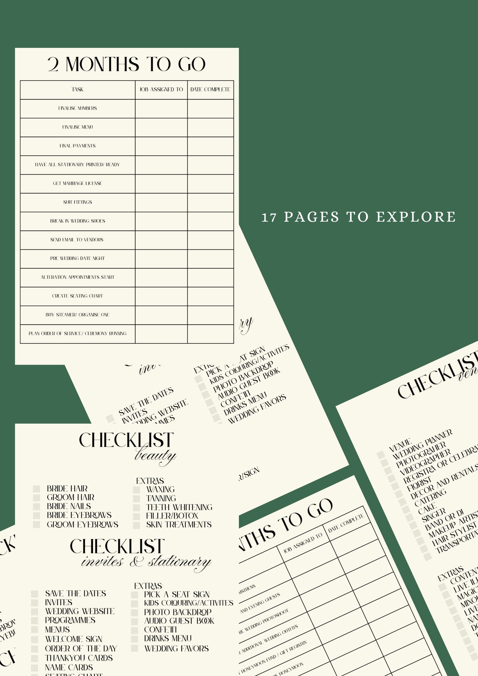 The Ultimate Wedding Checklist- Digital Download Checklist